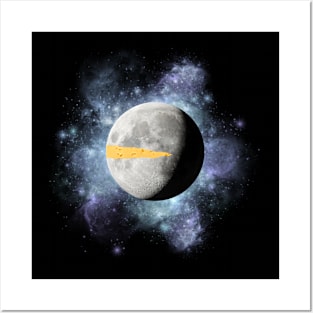 The moon is made of cheese! Posters and Art